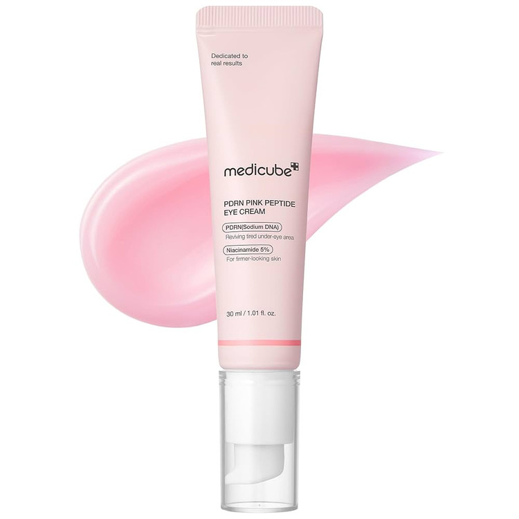 MediCube PDRN Pink Peptide Eye Cream — کرم دور چشم پپتید صورتی برای کاهش چروک و تیرگی زیر چشم