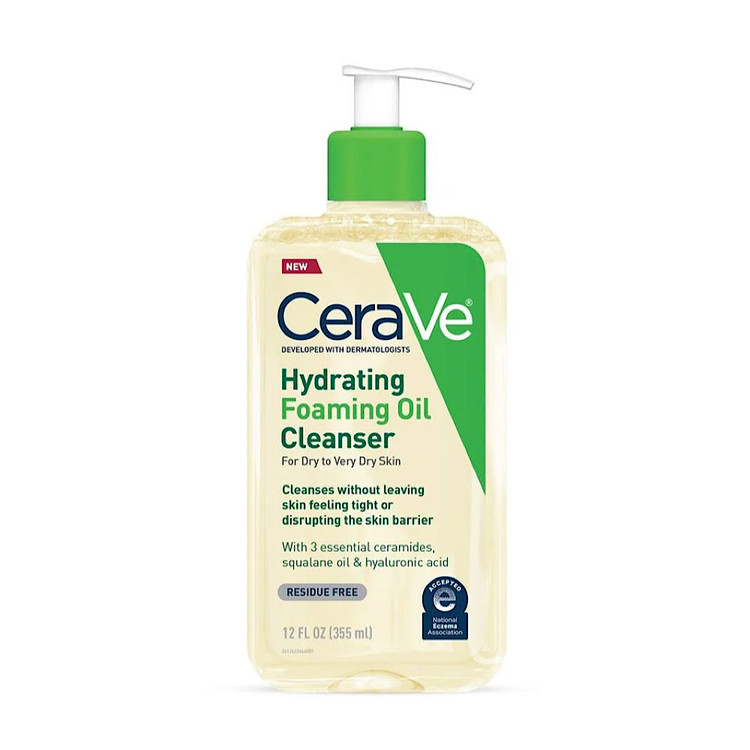 CeraVe Hydrating Foaming Oil Cleanser — شوینده روغنی فومی سراوی برای پاکسازی ملایم و مرطوبکنندگی پوست