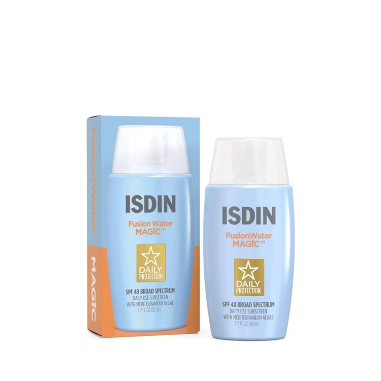 ISDIN Fusion Water Magic SPF50 — ضدآفتاب ایزدین با بافت سبک و محافظت بالا در برابر اشعه UVA و UVB