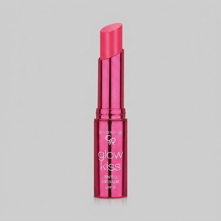 بالم لب ماتیکی گلدن رز مدل TINTED شماره 03 بافت نرم و سبک، محافظت SPF 15، حاوی ویتامین E و هیالورونیک اسید، مرطوبکننده و ضد خشکی، ماندگاری بالا و نمای نهایی براق