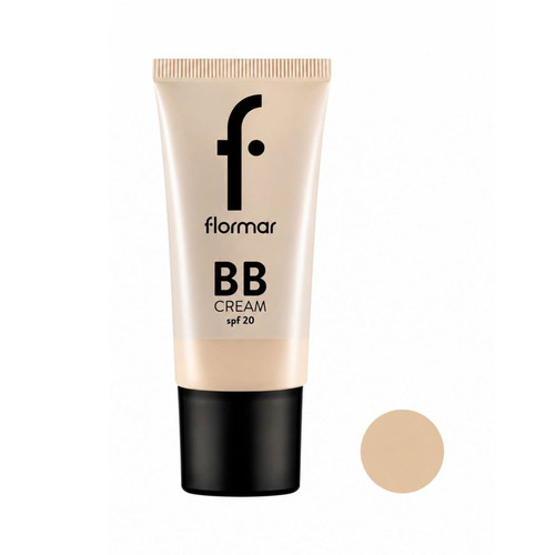 کرم پودر BB فلورمار 20 Spf مدل Fair Light BB02 شماره 02 مناسب انواع پوست حجم 35 میلیلیتر