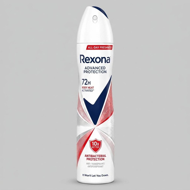 اسپری ضدتعریق زنانه رکسونا مدل Antibacterial Protection 72H حجم 200 میلی‌لیتر