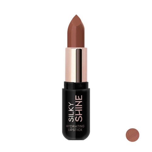 رژ لب جامد براق گلدن رز مدل Silky Shine شماره 214