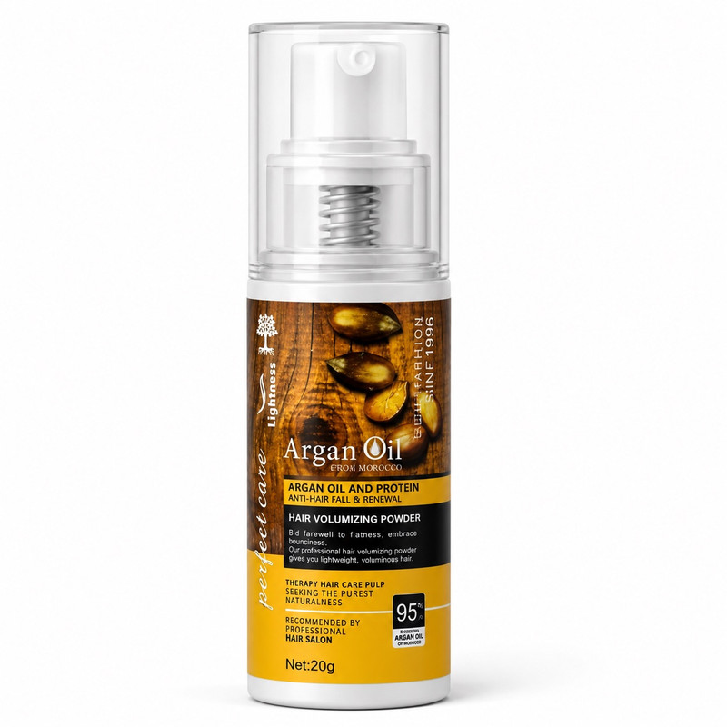 پودر پرپشتکننده مو لایتنس مدل Argan Oil وزن 20 گرم رنگ مشکی