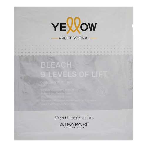 پودر دکلره یلو مدل 9Levels of lift وزن 50 گرم رنگ سفید
