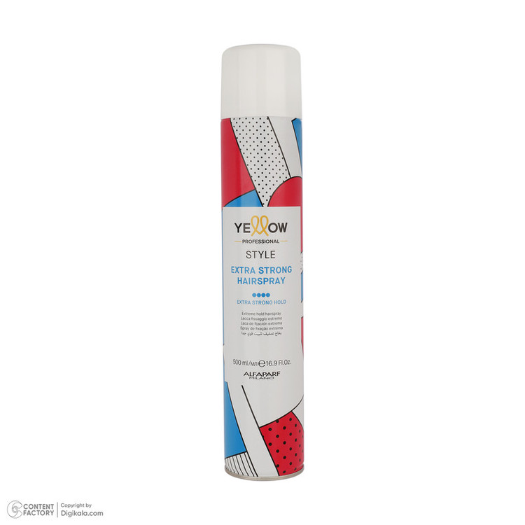 اسپری حالتدهنده مو با قدرت حفظ حالت مو چهار یلو مدل EXTRA STRONG-04 مناسب برای موهای انواع مو حجم 500 میلیلیتر