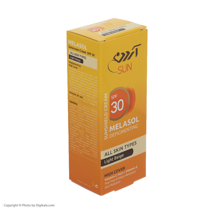 ضدآفتاب رنگی آردن سان Melasol SPF30 ضد لک بژ روشن