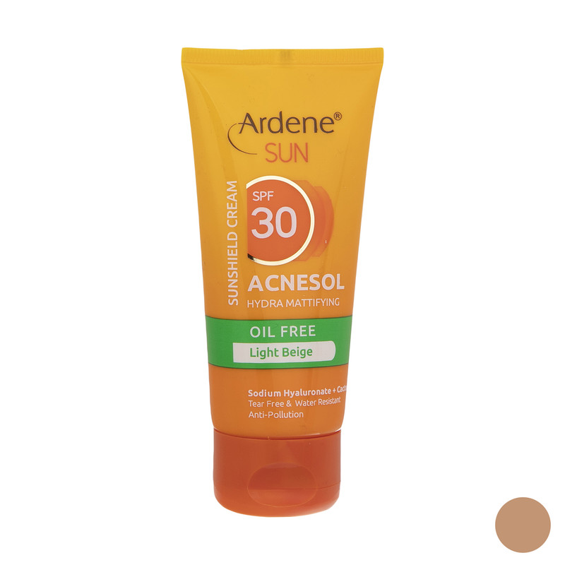 ضدآفتاب رنگی آردن سان Acnesol SPF30 فاقد چربی بژ روشن